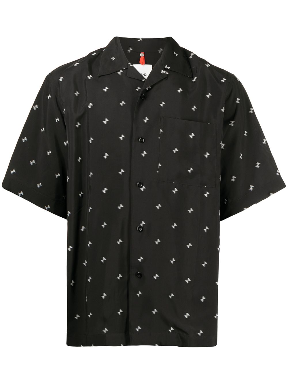 Triangle-print shirt - Black