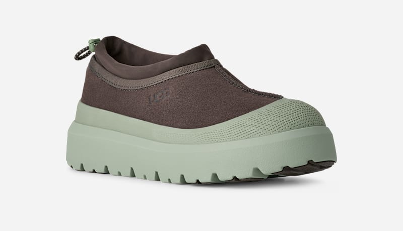® Men's Tasman Weather Hybrid Suede Shoes in Dense Smoke/Artichoke