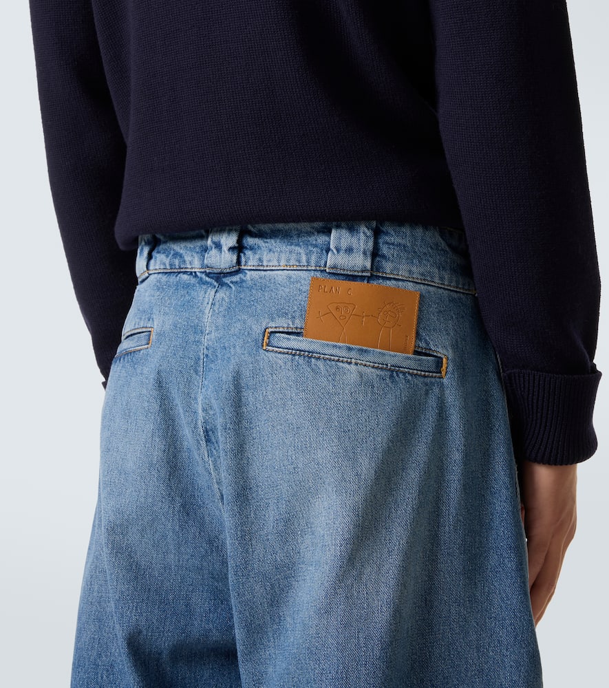 Faded wide-leg jeans