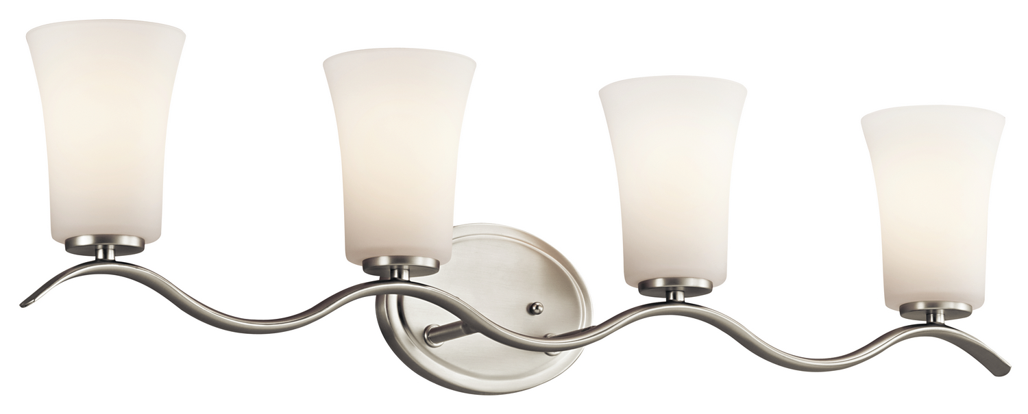 Armida 4-Light Bathroom Vanity Light in Brushed Nicke