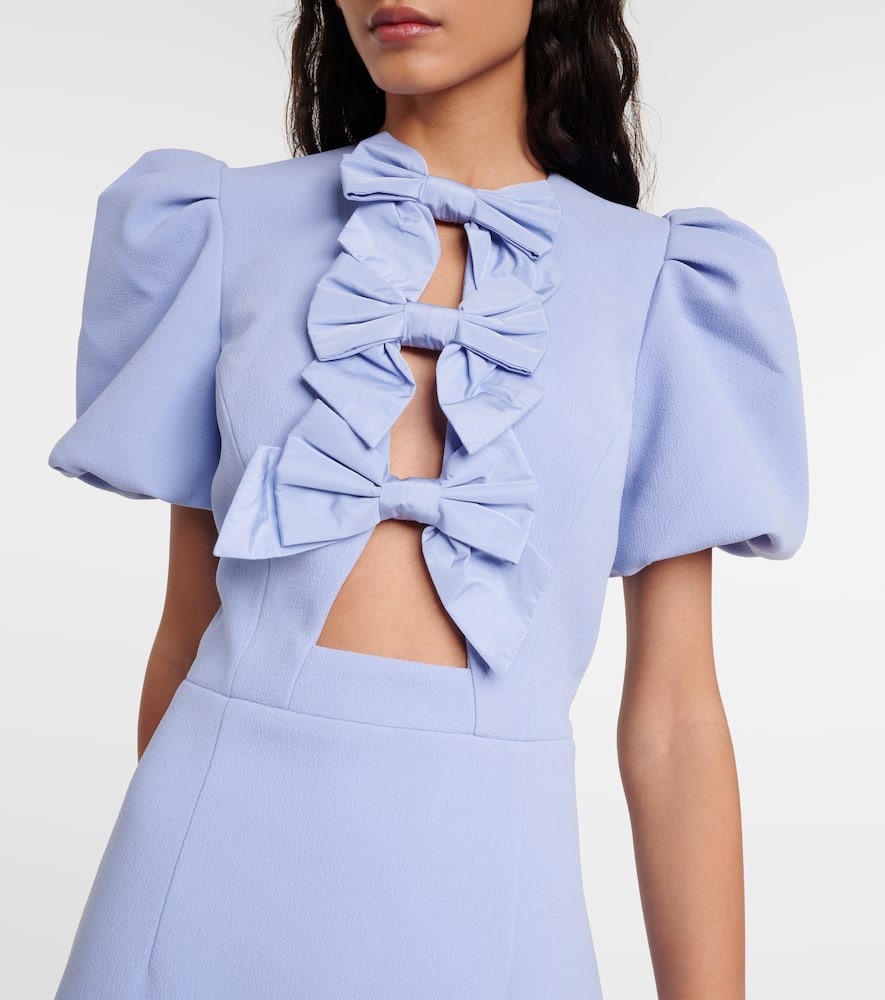 Bridal Annabelle bow-detail midi dress