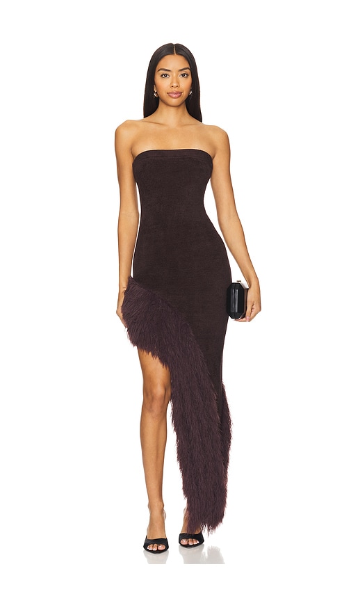 NBD KLEID AUBREY in Brown. Größe S. Also in L