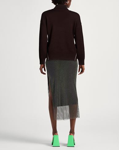 Woman Turtleneck Chocolate brown Size 6 Merino Wool