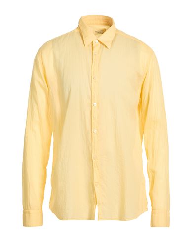 Man Shirt Yellow Size 17 ½ Cotton, Elastane