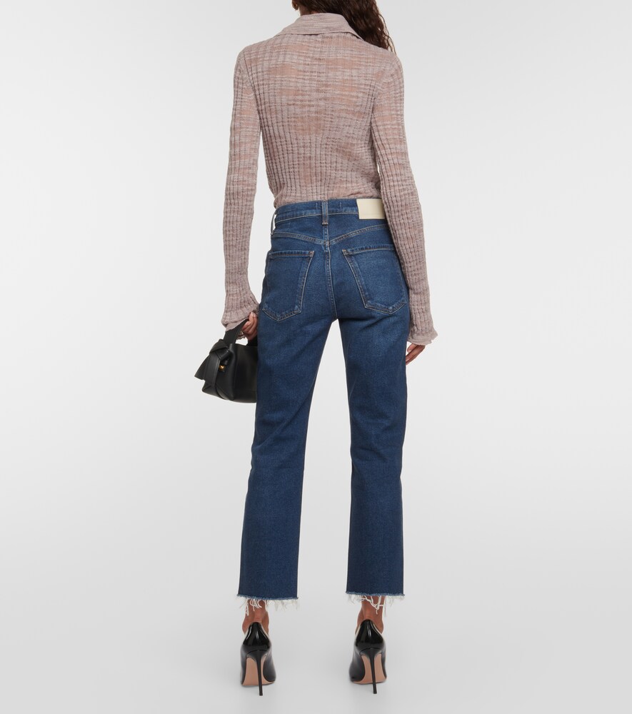 Daphne high-rise straight cropped jeans