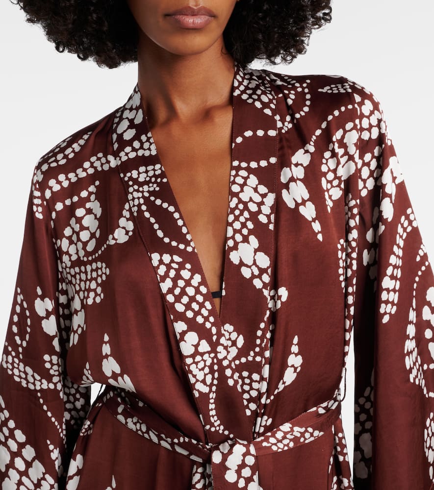 Lea printed beach cover-up