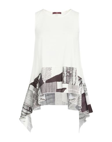 Woman Top White Size M Cotton, Polyester