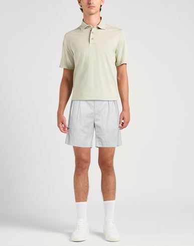 Patrizio Piscaglia Man Shorts & Bermuda Shorts Light grey Size 32 Polyester, Cotton