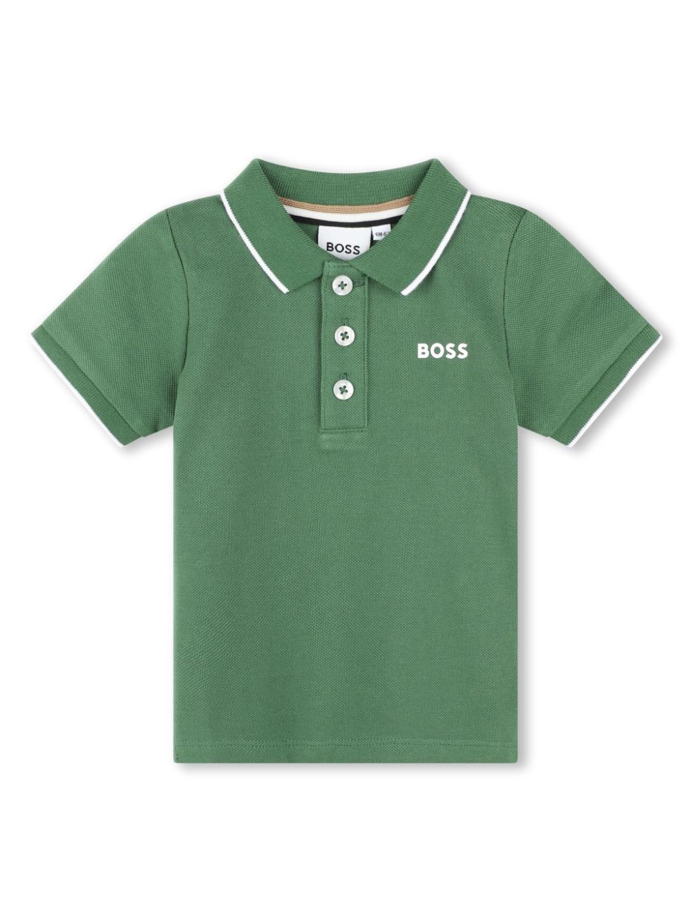 Logo-print cotton polo shirt - Green