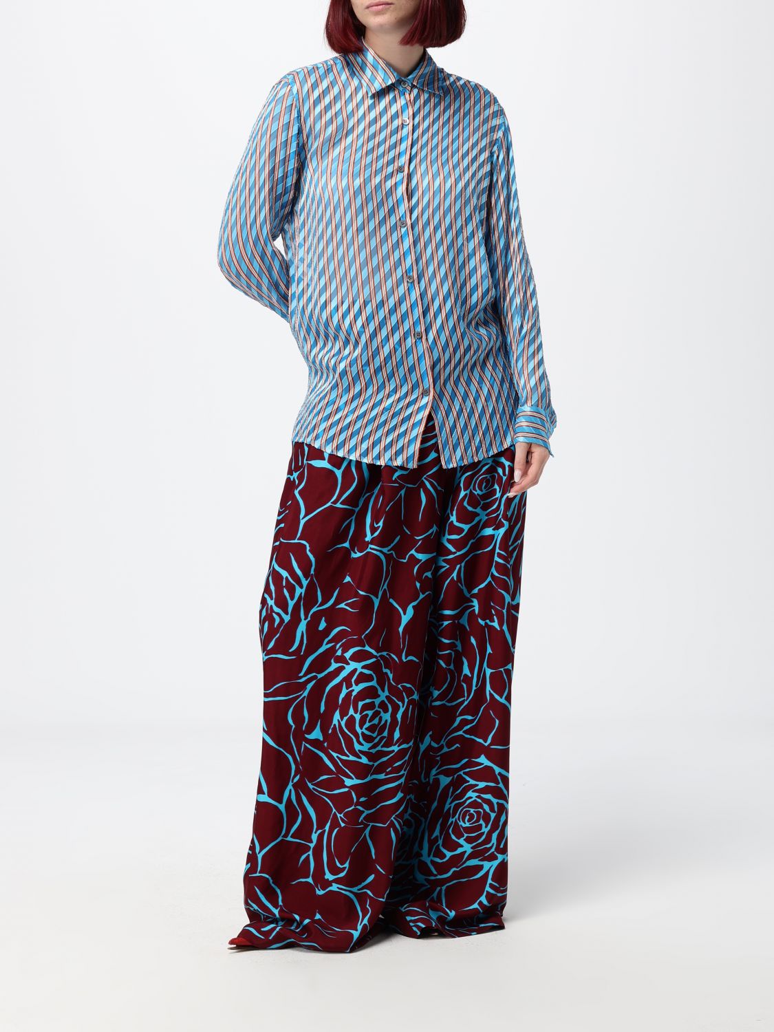 Pants Woman color Burgundy