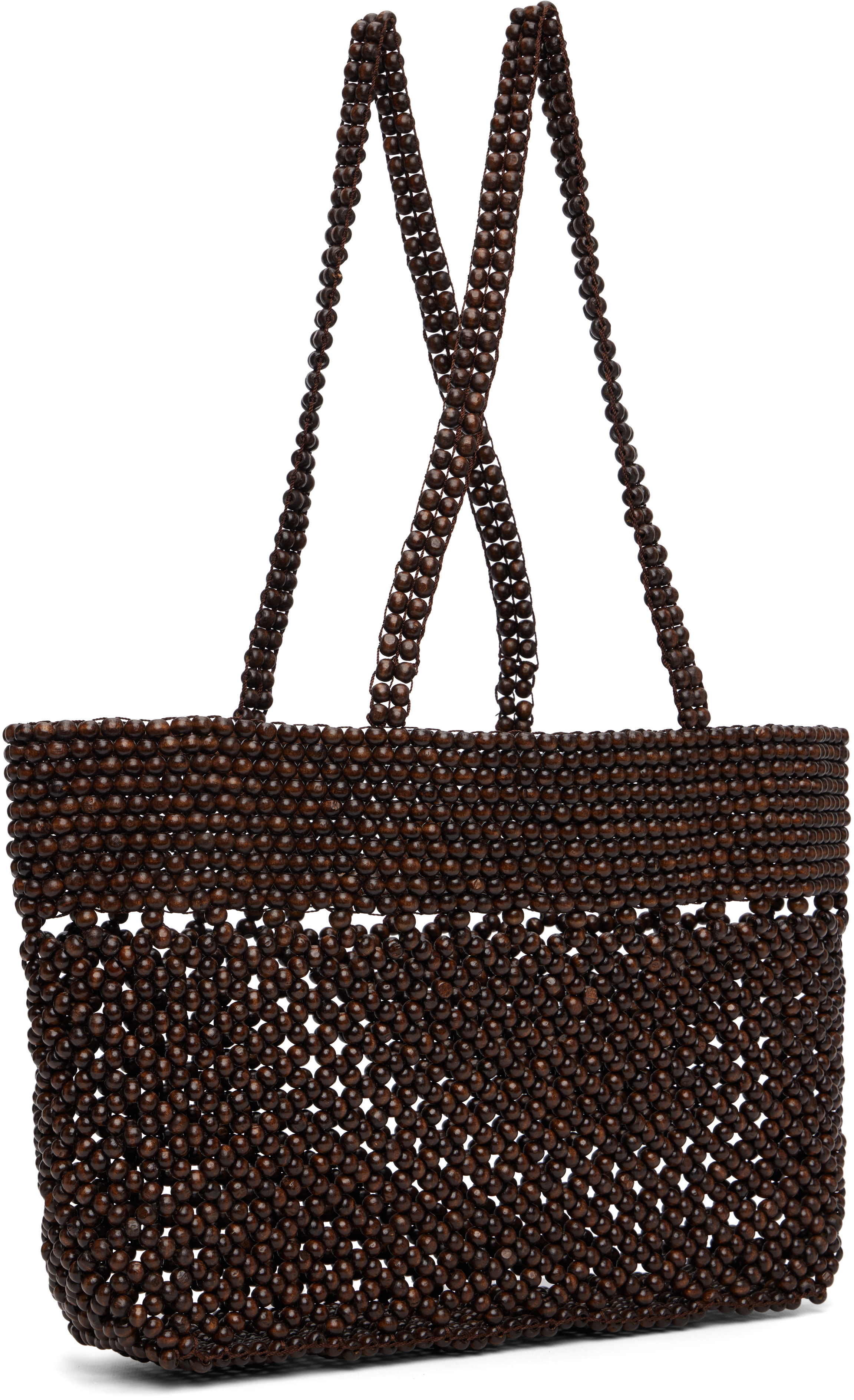 Brown Wooden Beads Tote