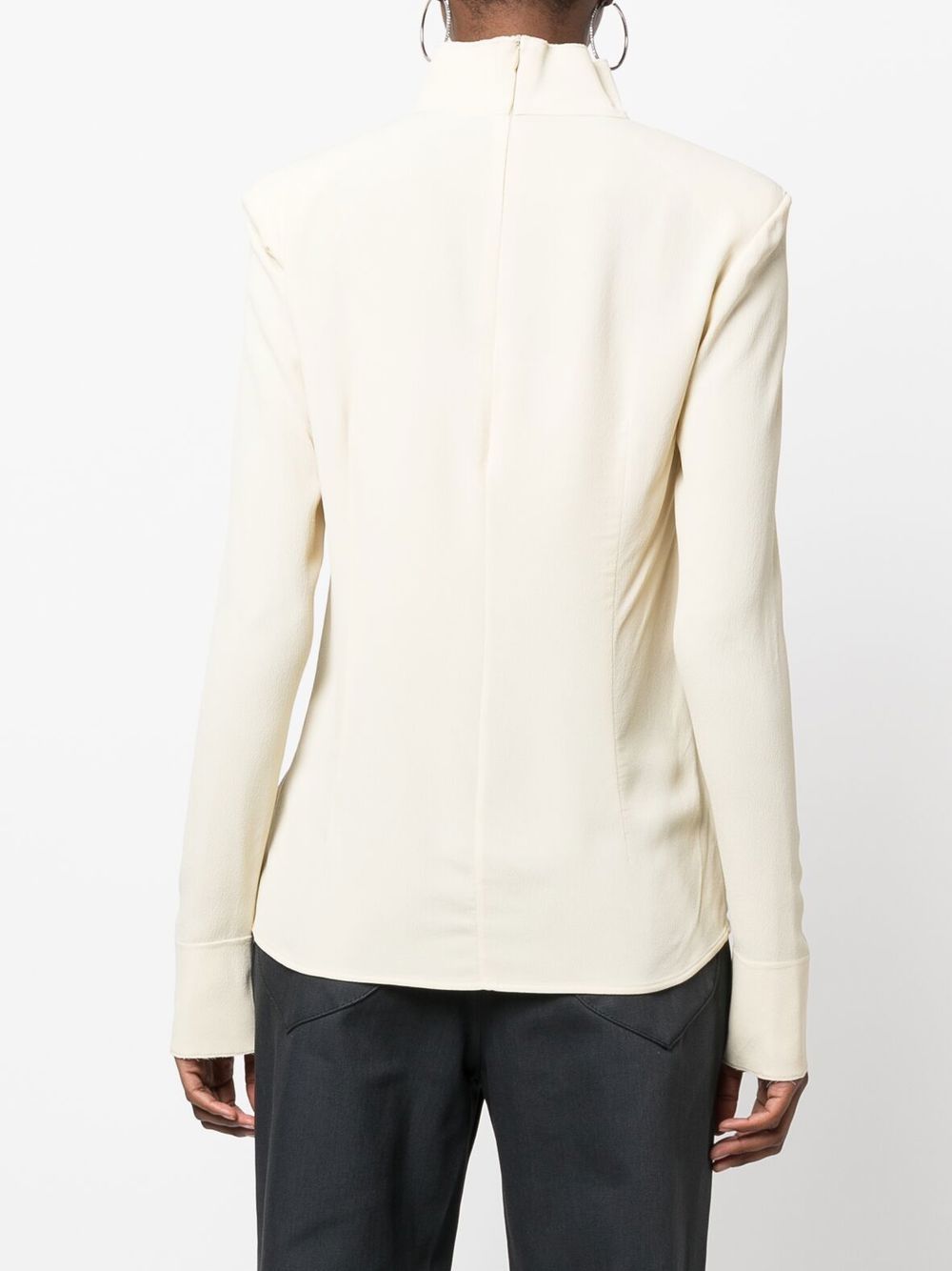 Véronique Leroy High Neck Zipped Honeves Top