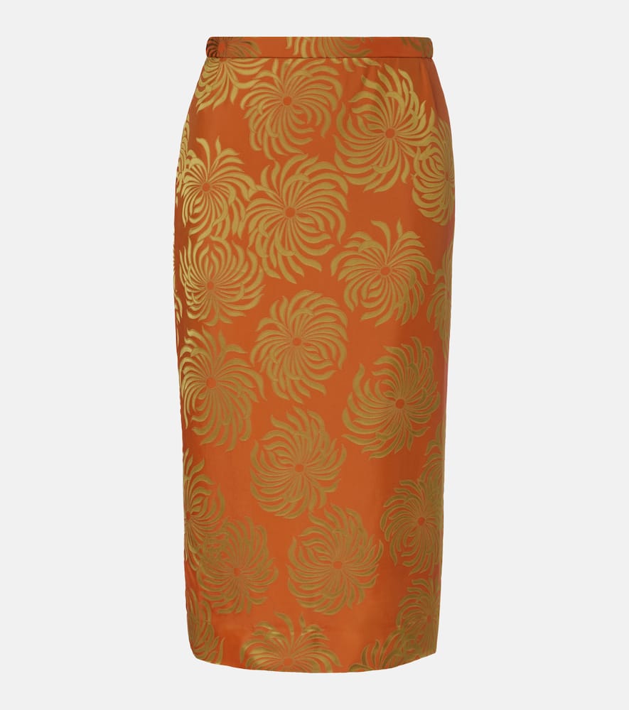 Printed midi skirt