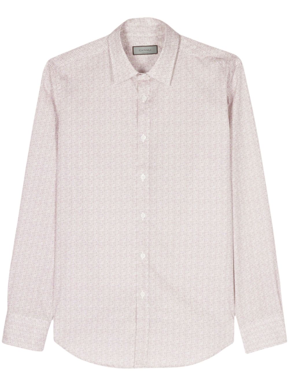 Graphic-print cotton shirt - Purple