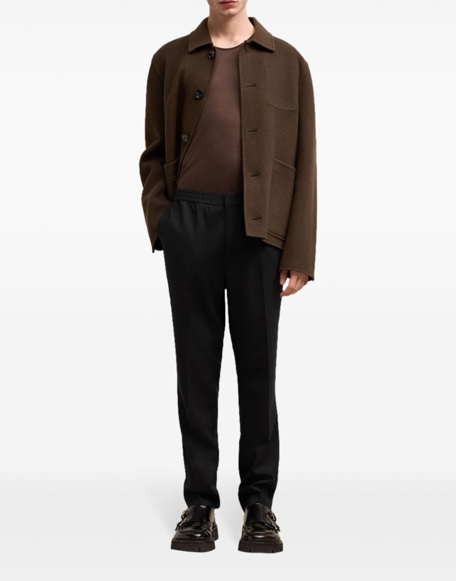 Wool Tailored Trousers — Black