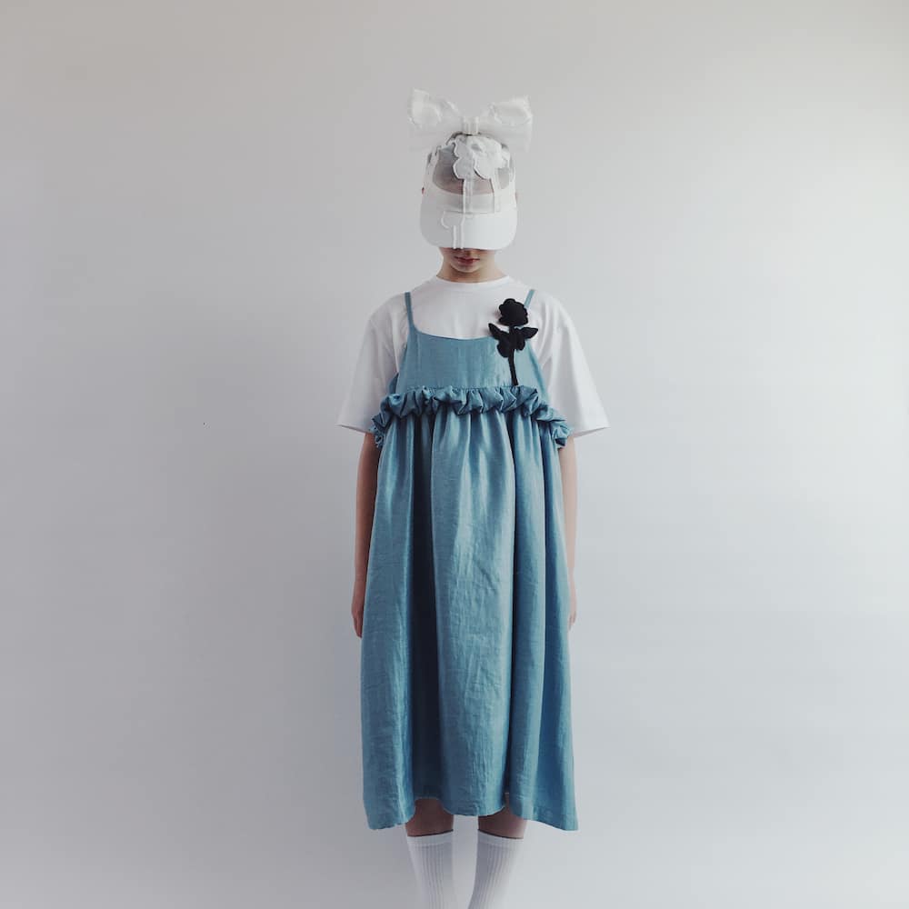 Ruffle-trimmed lamé dress