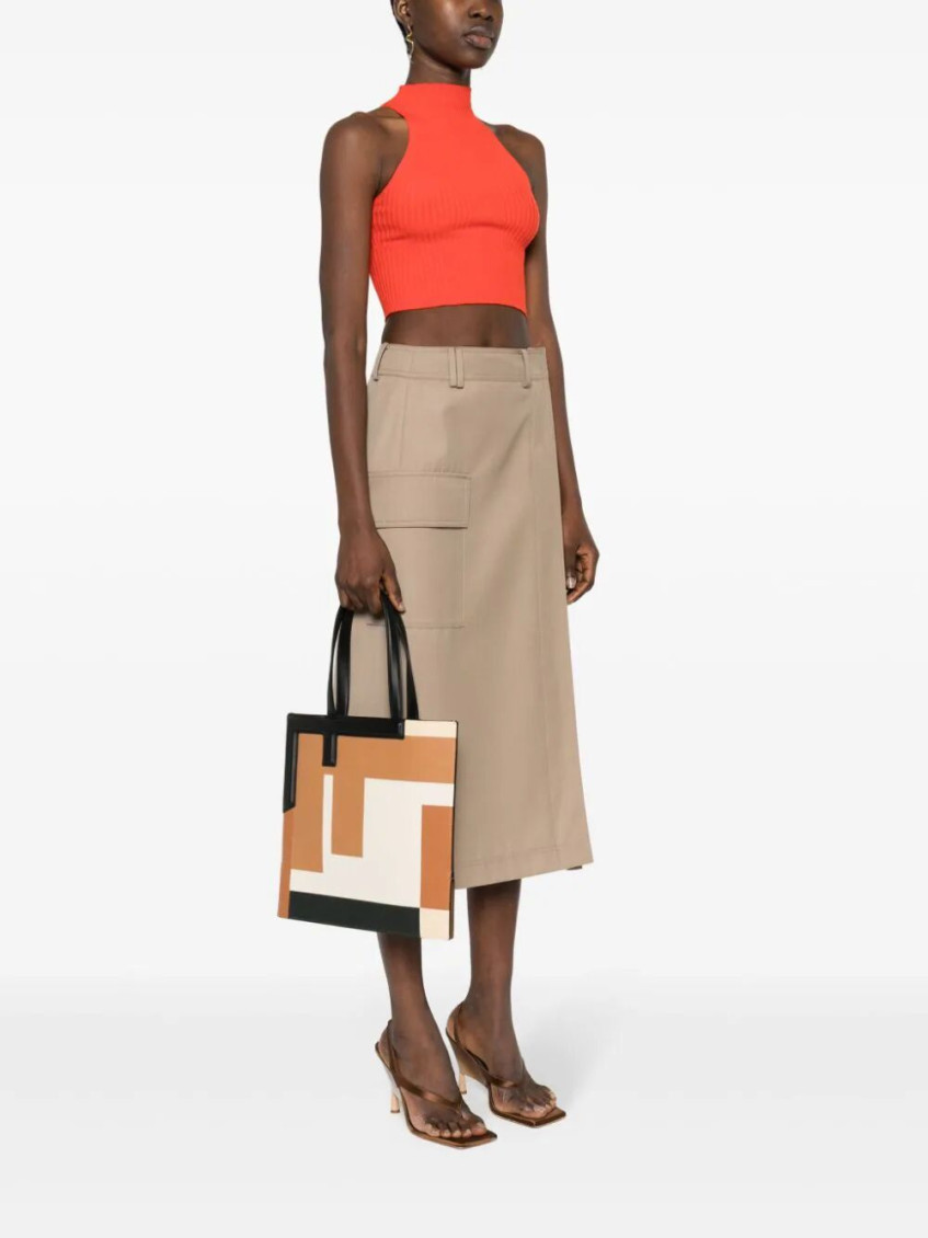 Multicolor Flip Medium Tote Bag