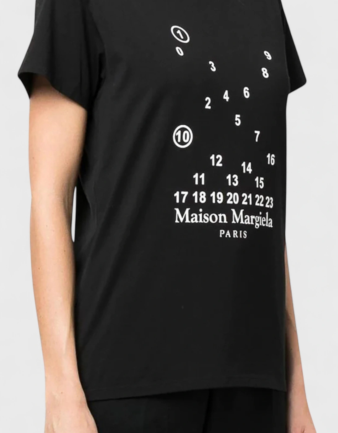 Women's Maison Margiela Numeric Logo T-Shirt Black Wmn