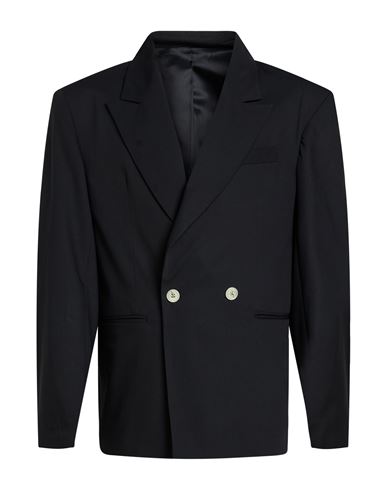 Man Blazer Black Size 36 Polyester, Wool, Viscose, Elastane
