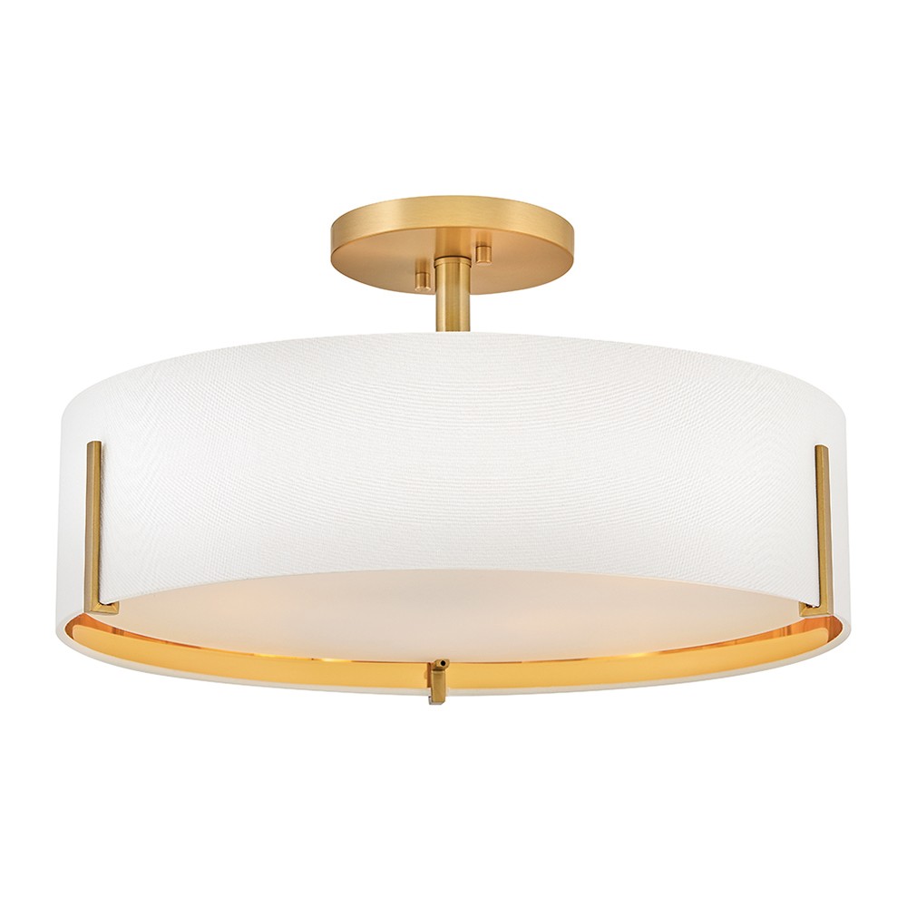 Lacquered Brass LED Semi-Flush Mount from the Halle Collection