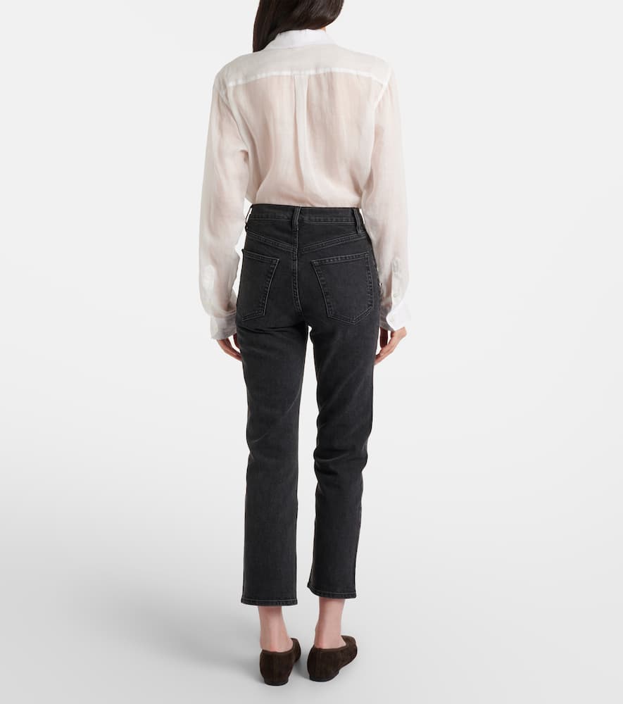 Ruler cropped straight jeans