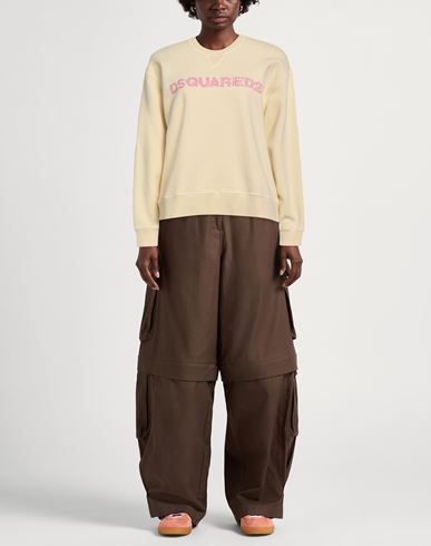 Woman Sweatshirt Pastel yellow Size XS Cotton