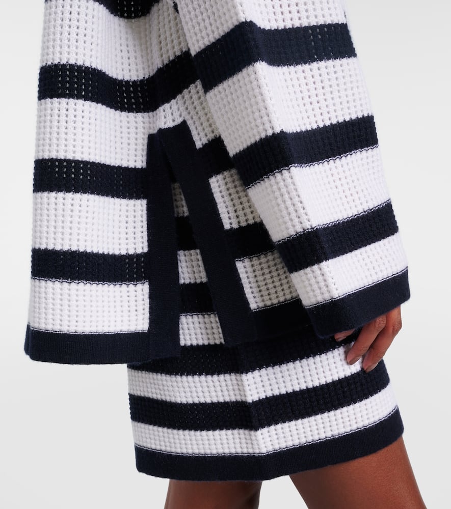 Striped cashmere cardigan