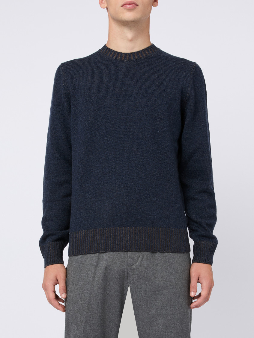 Blue Crew-neck Jumper