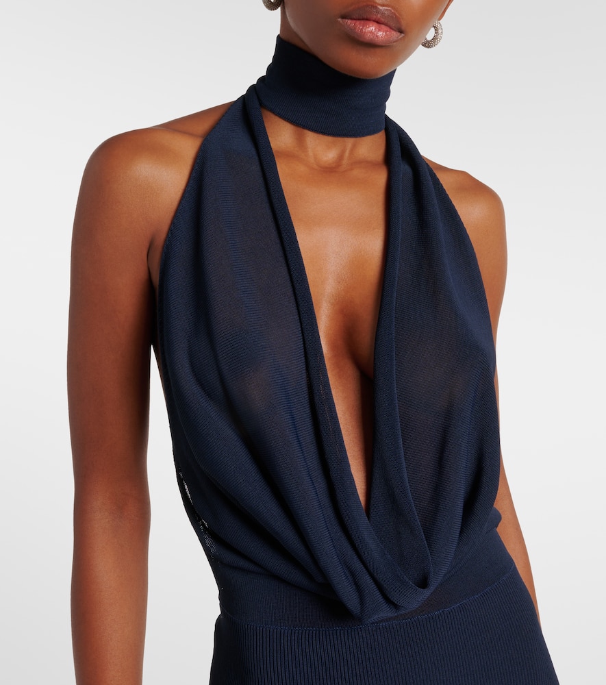 Draped halterneck gown