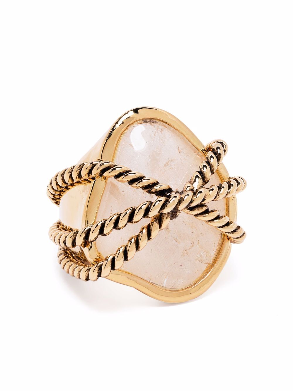 Mycene rock crystal ring - Gold