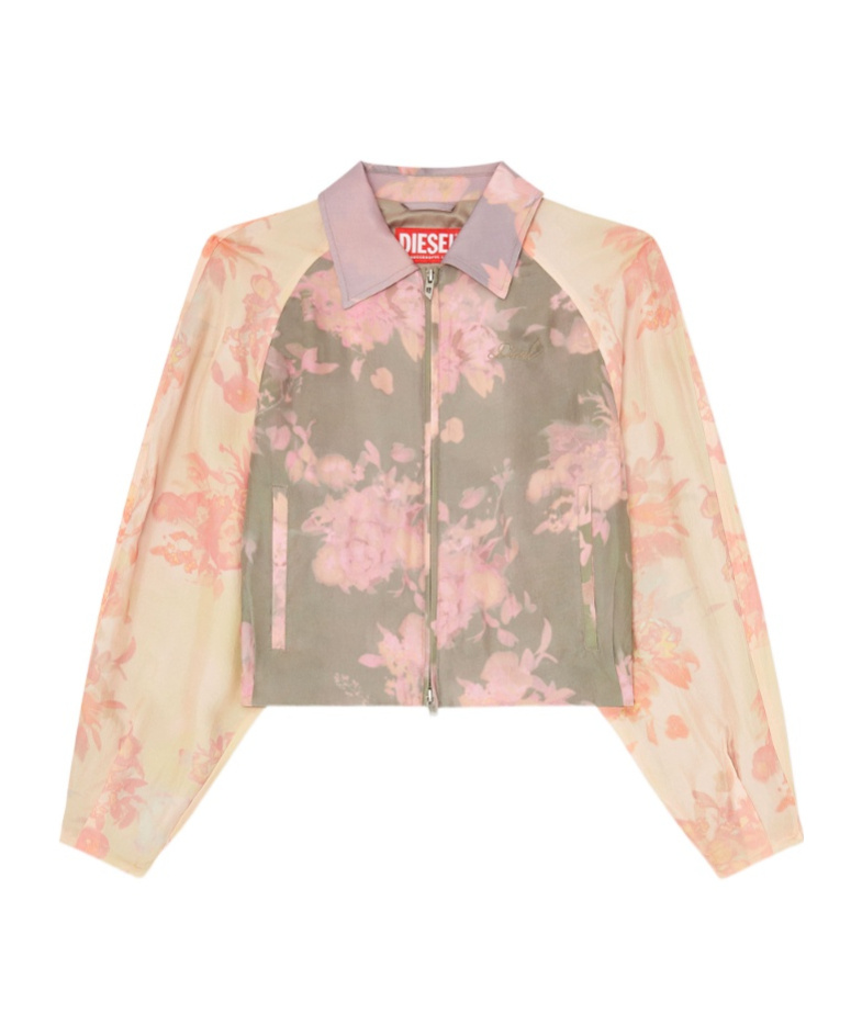 Floral-print bomber jacket