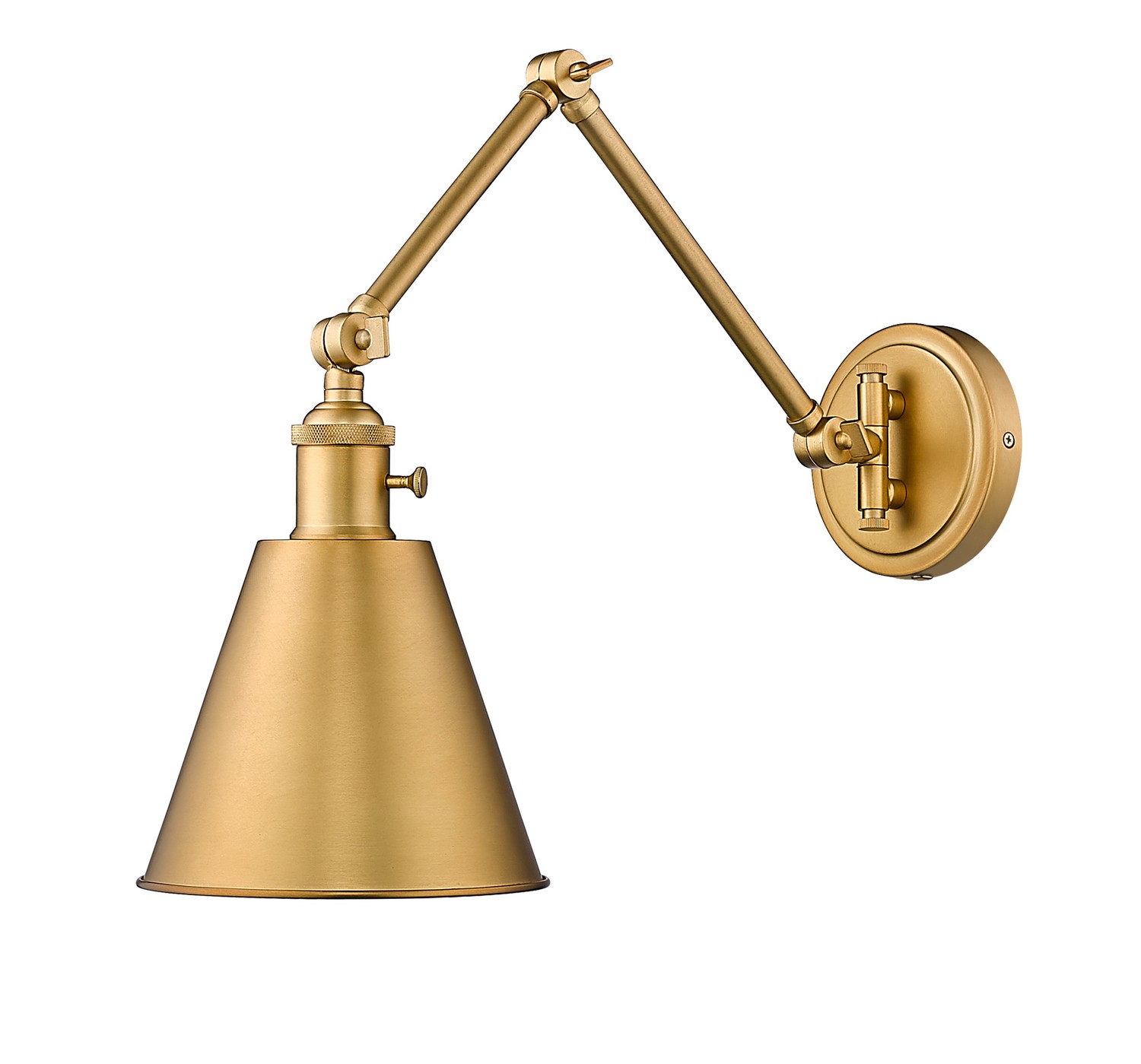 Rubbed Brass Wall Sconce from the Gayson Collection