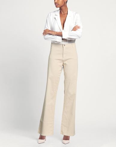 Woman Pants Sand Size 25 Cotton