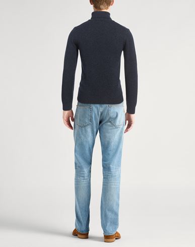 Barba Napoli Man Turtleneck Navy Size 42 Merino Wool, Viscose, Polyamide, Cashmere