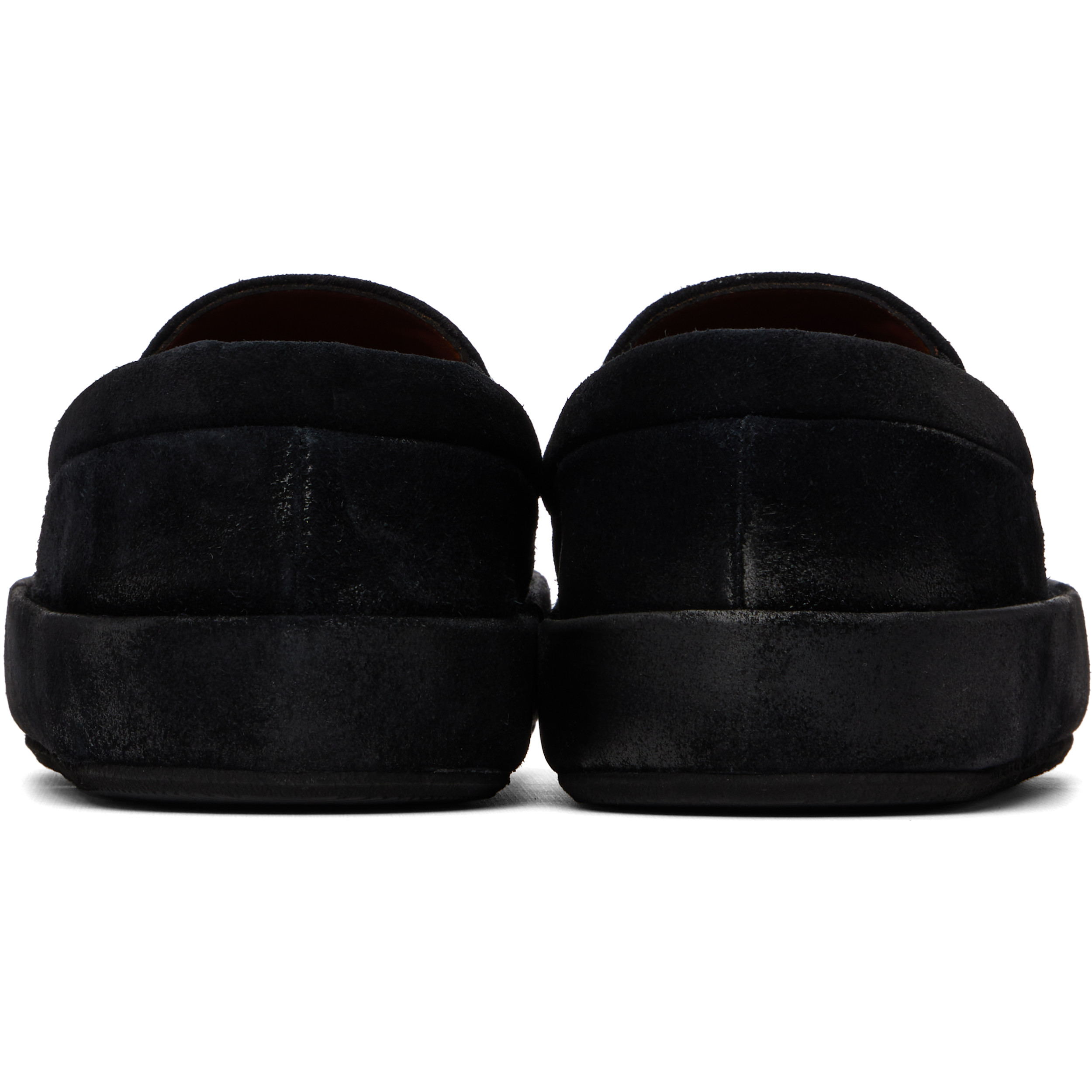 Black Cassapelle Leather Slip On Sneakers