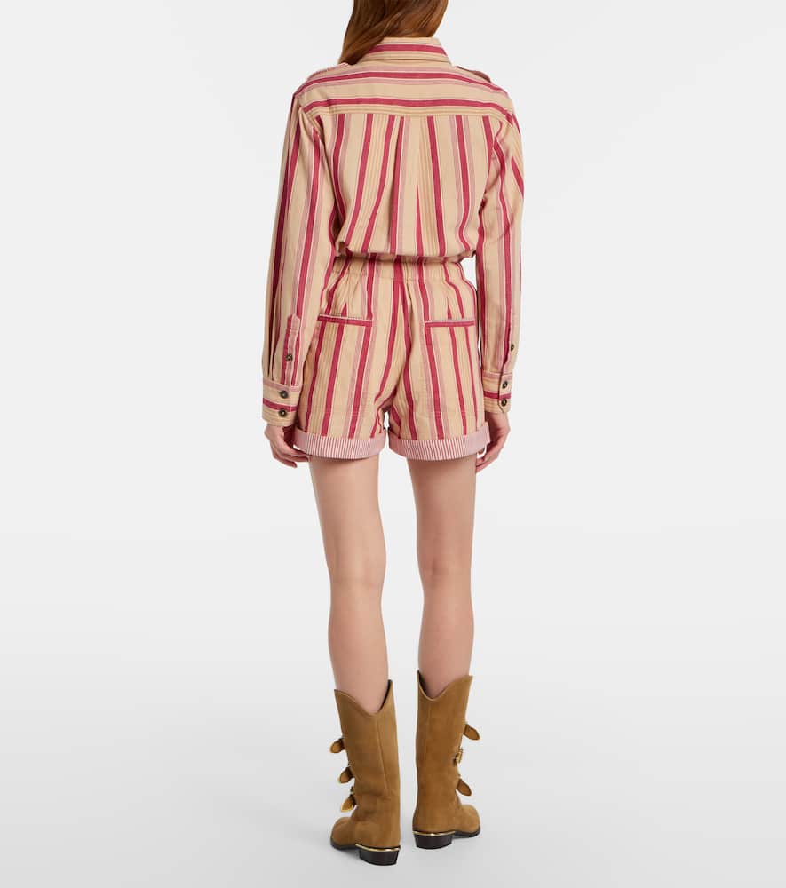 Nirma striped cotton shorts
