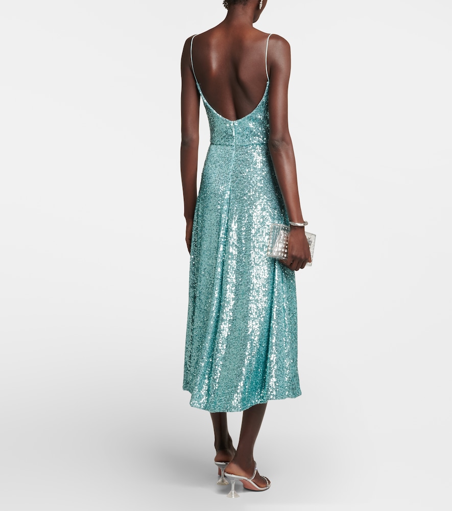 Monique Lhuillier Sequined midi dress