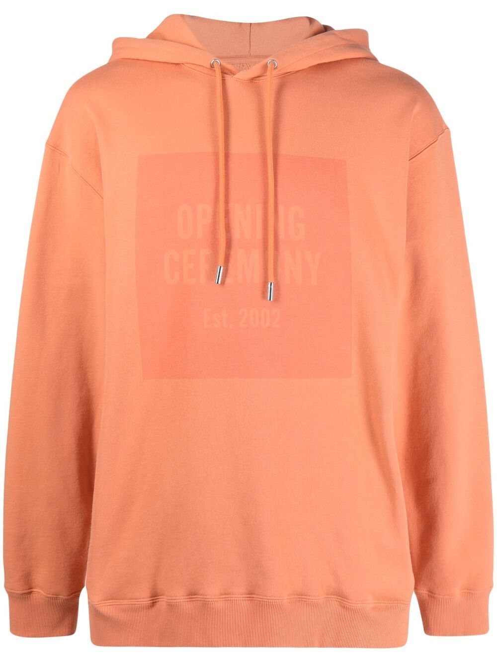 Box logo print hoodie - Orange