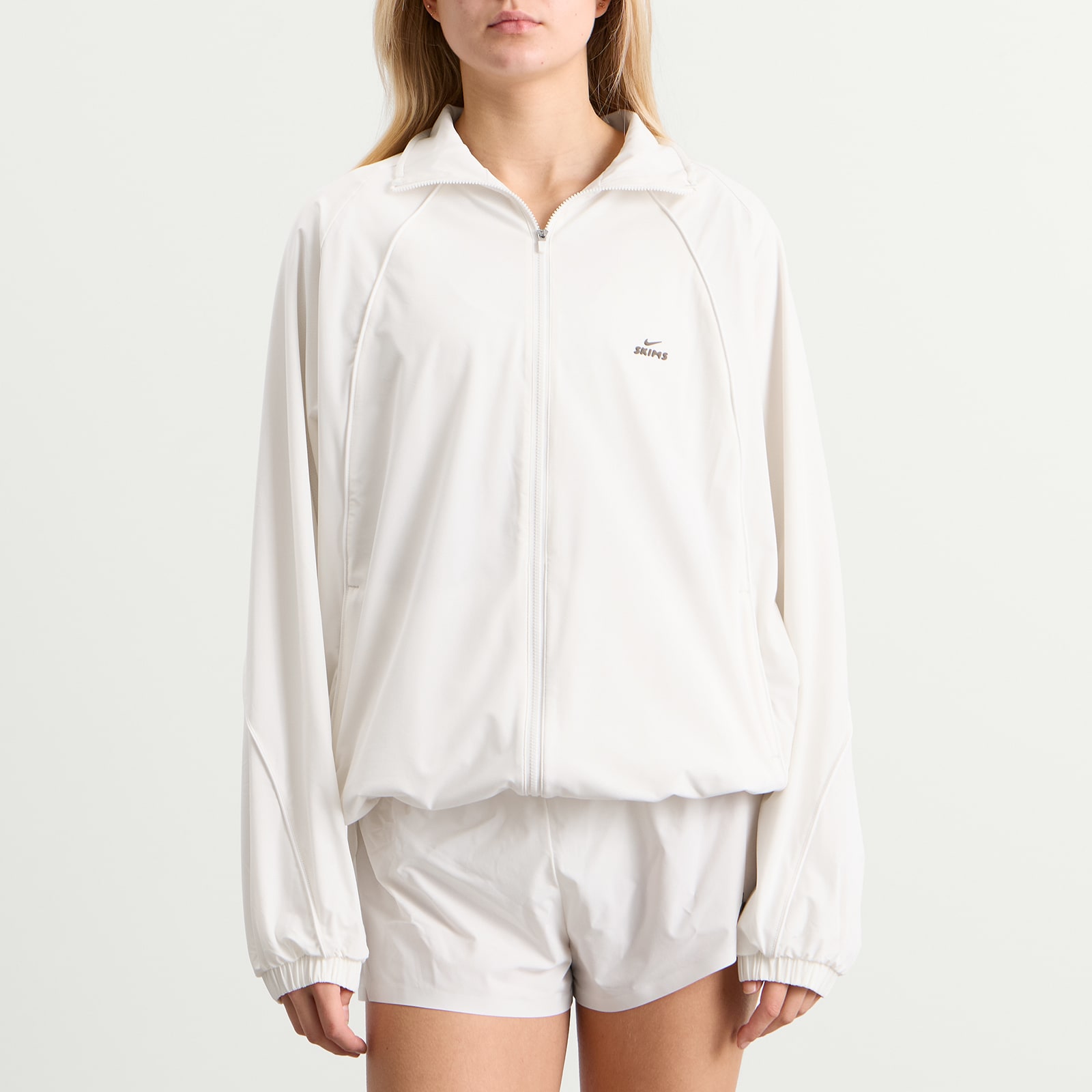 Women's x SKIMS Stretch Nylon Oversized Jacket Ivory