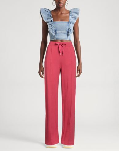 Woman Pants Red Size M Cotton, Viscose