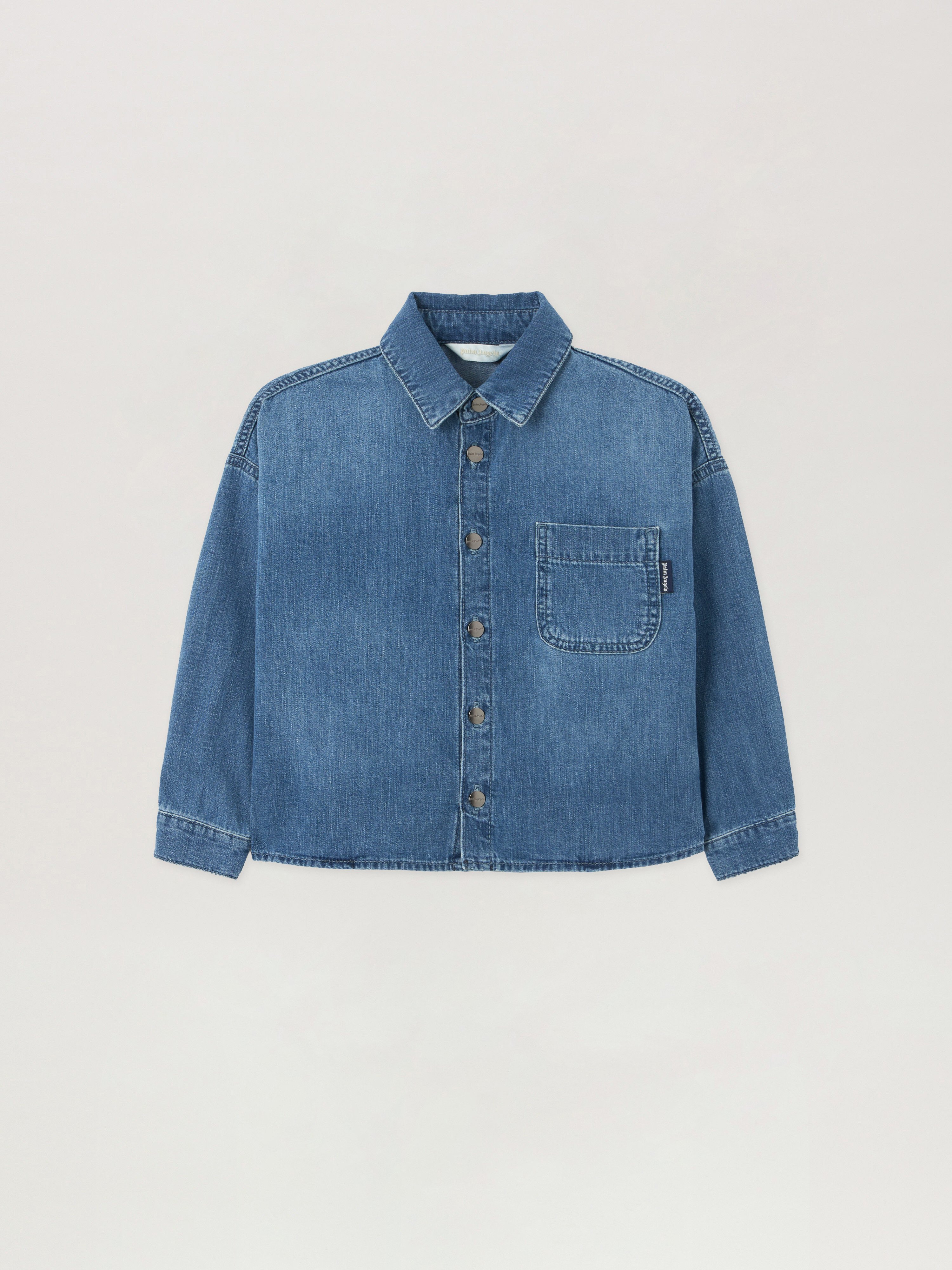 Overlogo Chambray Overshirt Kids  Celeste/light Blue