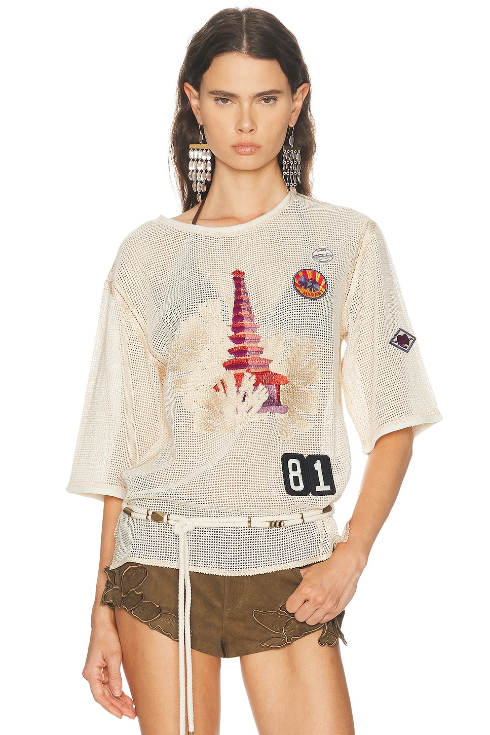 Isabel Marant Nisrine Top in Ecru - Cream. M also in