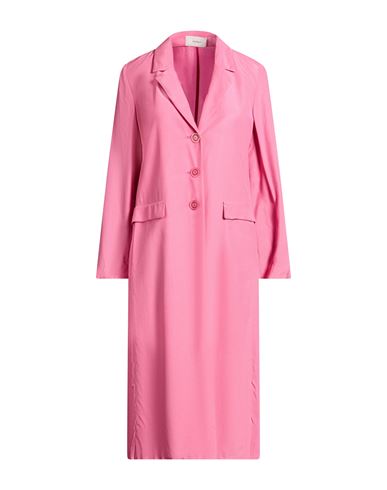 Malìparmi Woman Overcoat & Trench Coat Pink Size 6 Viscose
