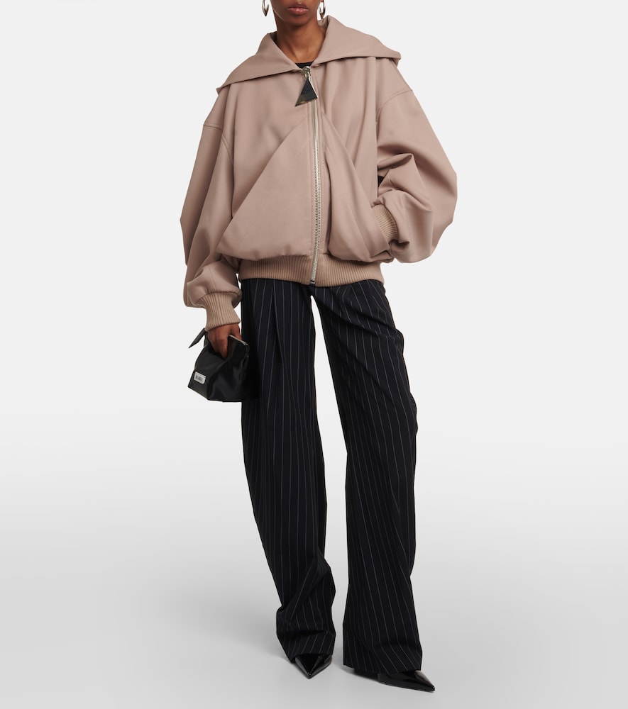 Bomber wool gabardine jacket