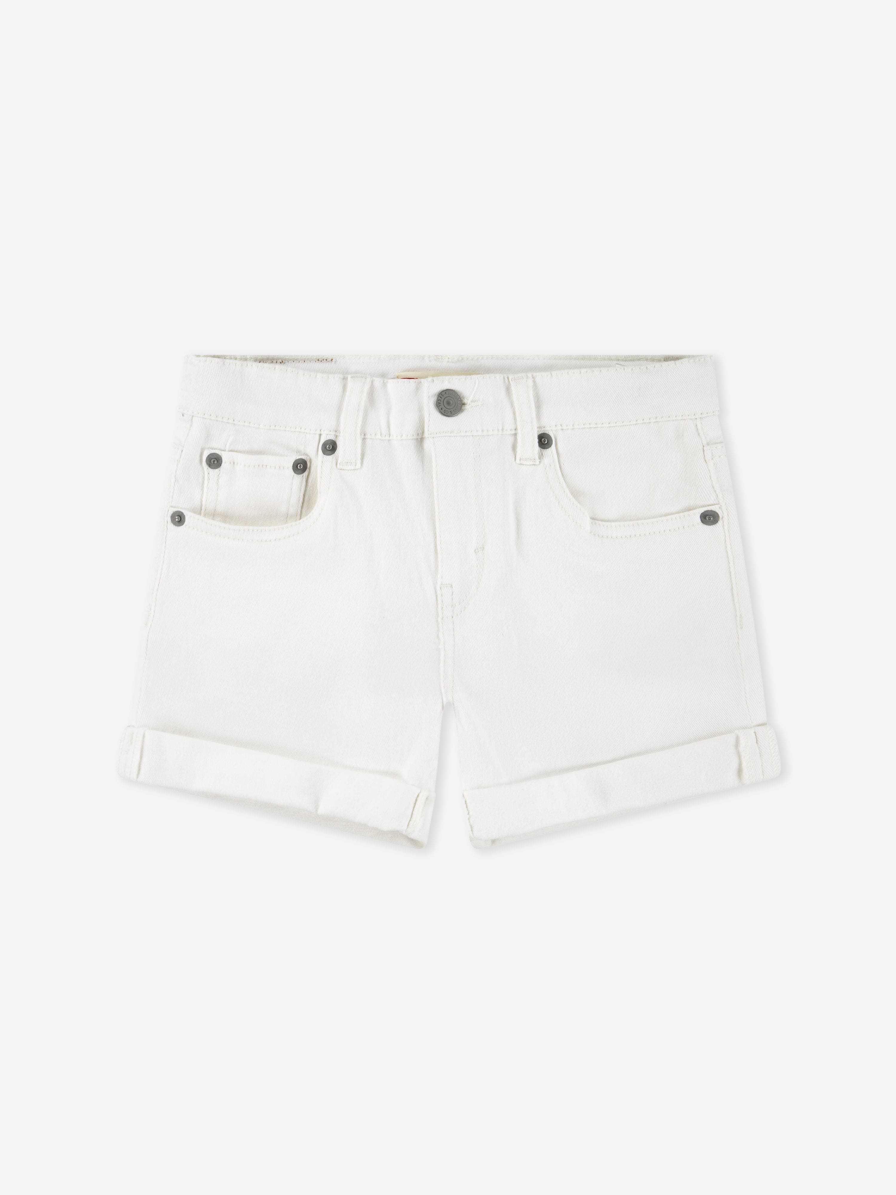 Levi's Kids Wear Girls Girlfriend Shorts in Ivory 10 Yrs