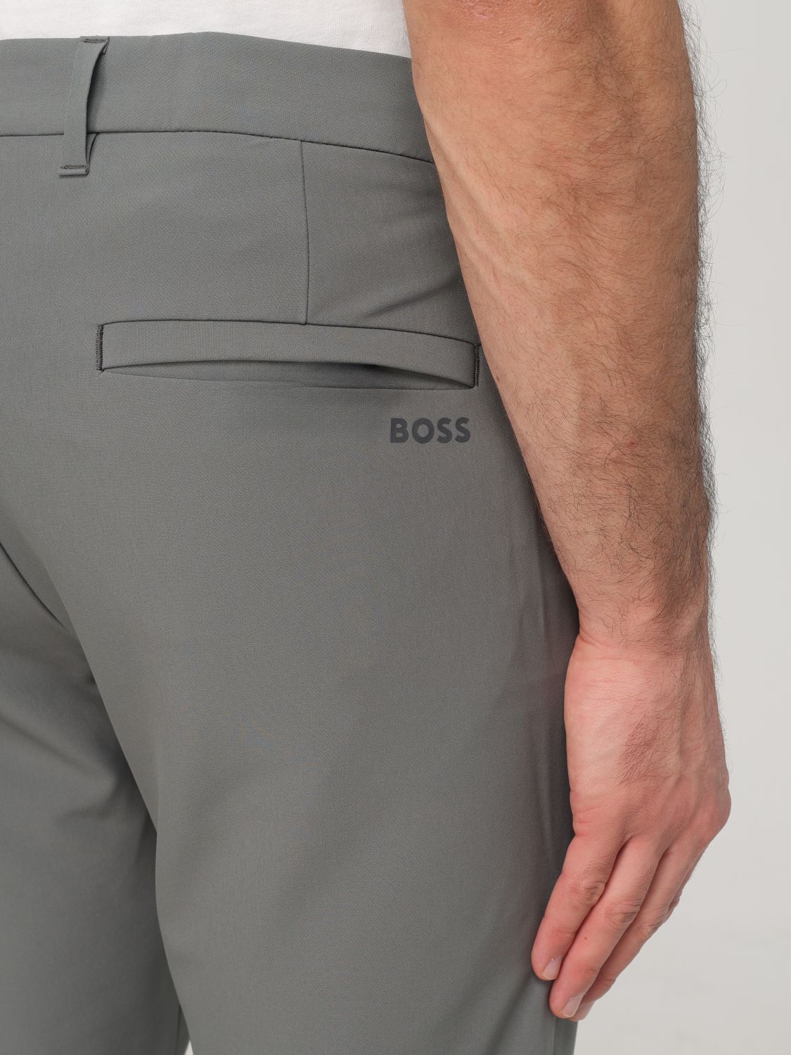 Logo-patch tapered trousers - Black