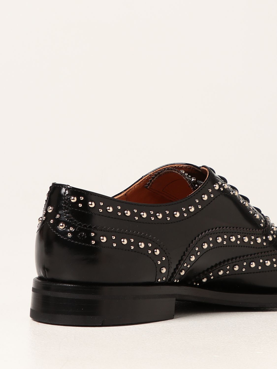 Burwood polished studded brogues - Black