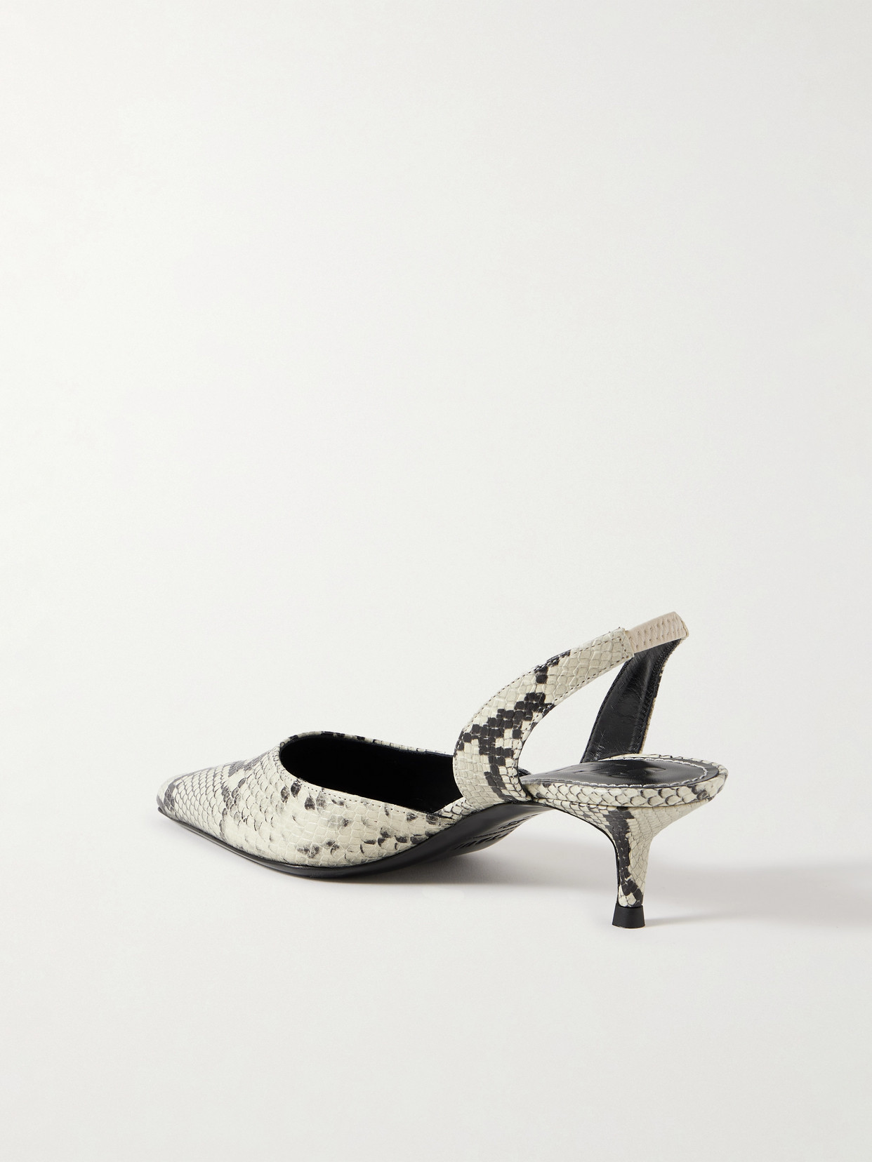 Sebastian Snake-effect Leather Slingback Pumps - Animal print
