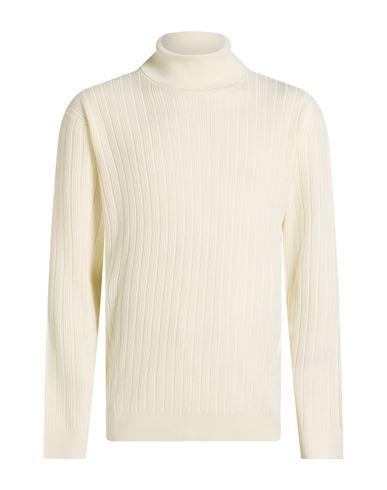 Man Turtleneck Cream Size XL Viscose, Nylon