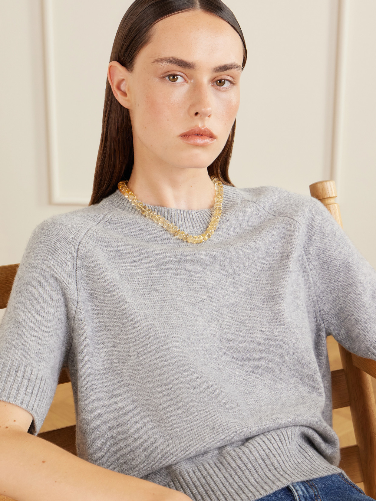 14-karat Gold Citrine Necklace - Yellow